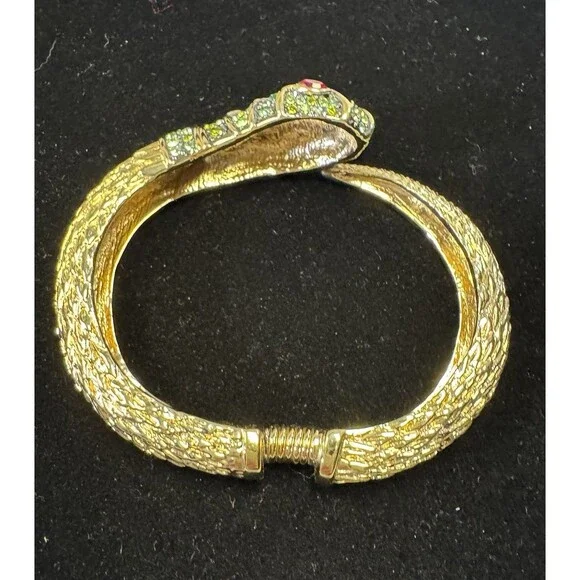 KJL Kenneth Jay Lane Jeweled Snake Serpent Bracelet SET Box Papers 1990s Vintage - Picture 10 of 16